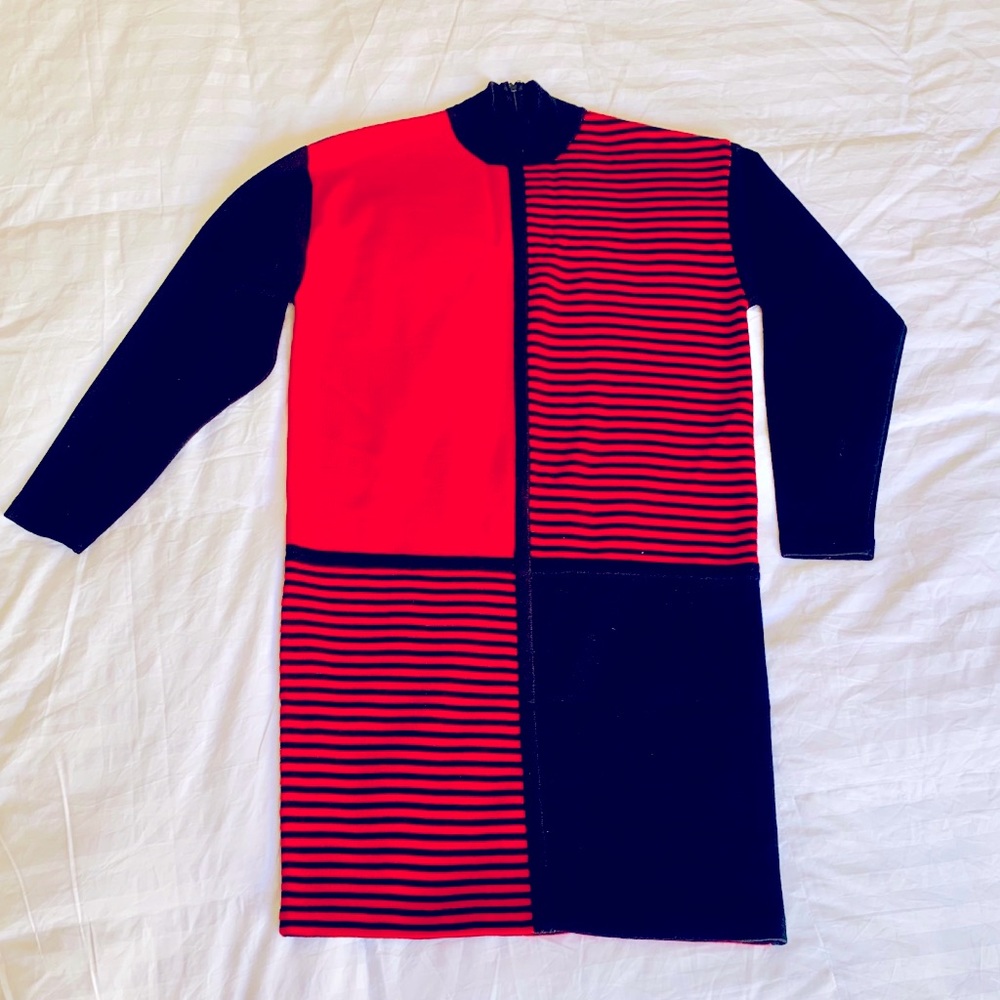 The Limited Red and Black Striped Dress